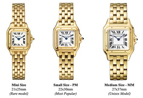 cartier panthère mini vs small|cartier panther size chart.